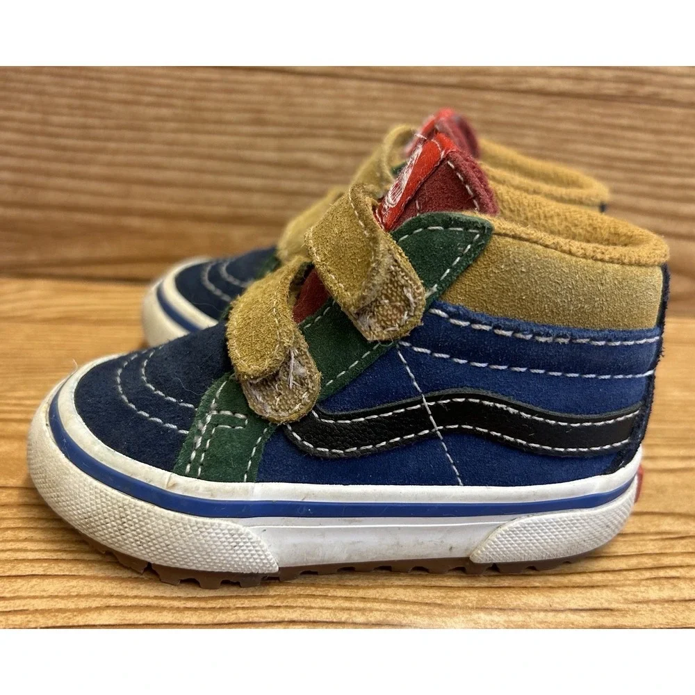 VANS Sk8 Mid Reissue V MTE-1 Baby Boots Sneakers Brown Multi Color Size 4